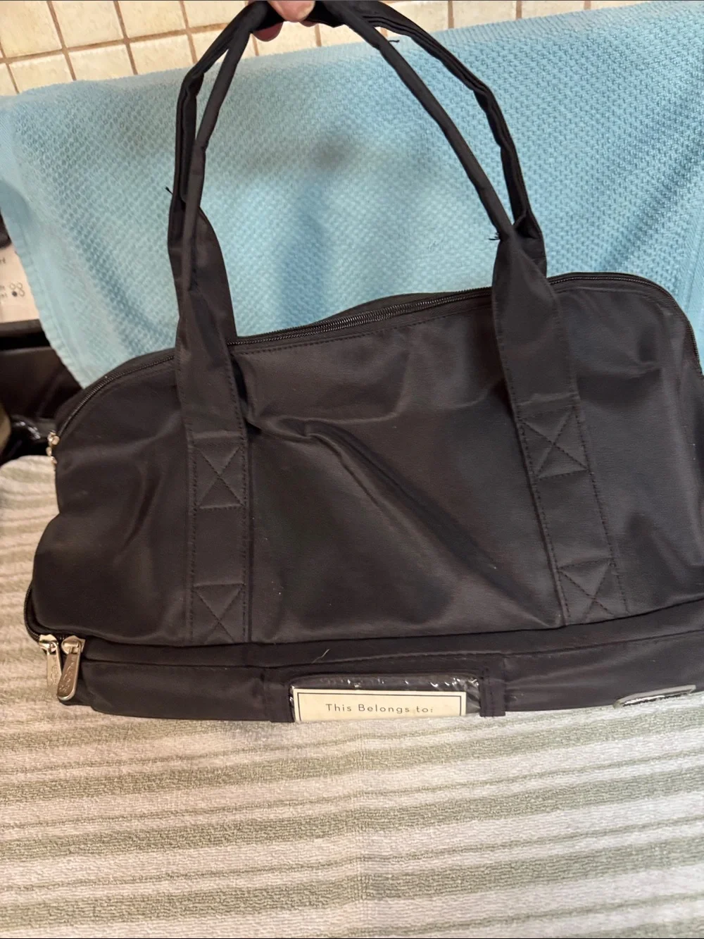 NY Logo Black Potluck Casserole Tote